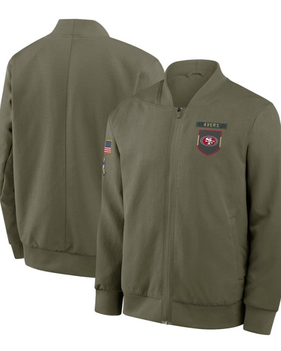San Francisco 49ers Sideline Full-Zip Bomber Jacket