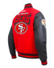 San Francisco 49ers Team Badge Classic Rib Varsity Jacket