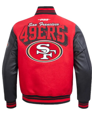 San Francisco 49ers Team Badge Classic Rib Varsity Jacket