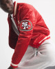San Francisco 49ers Varsity Bomber Red Satin Jacket
