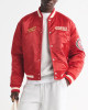 San Francisco 49ers Varsity Bomber Red Satin Jacket