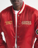 San Francisco 49ers Varsity Bomber Red Satin Jacket