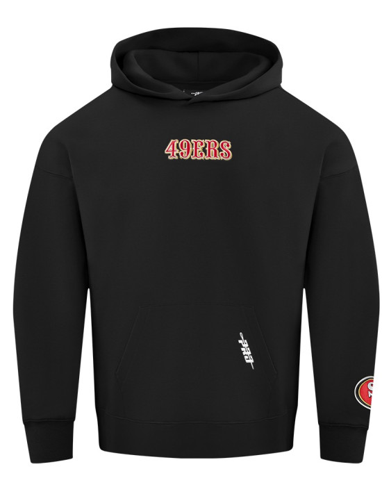 San Francisco 49ers Wingspan Men's Drop Shoulder Fleece Pullover Hoodie
