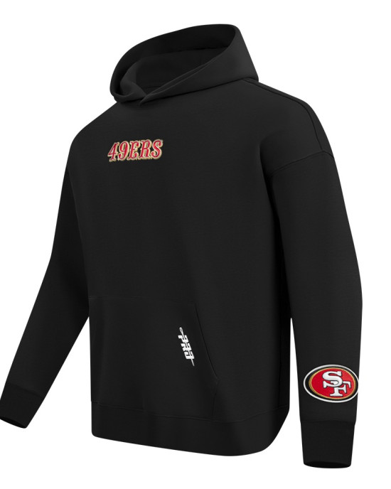 San Francisco 49ers Wingspan Men's Drop Shoulder Fleece Pullover Hoodie