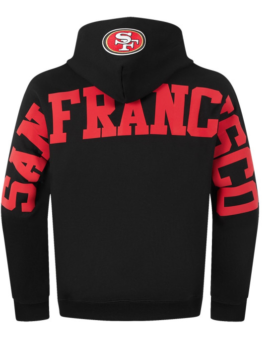 San Francisco 49ers Wingspan Men's Drop Shoulder Fleece Pullover Hoodie