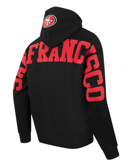 San Francisco 49ers Wingspan Men's Drop Shoulder Fleece Pullover Hoodie
