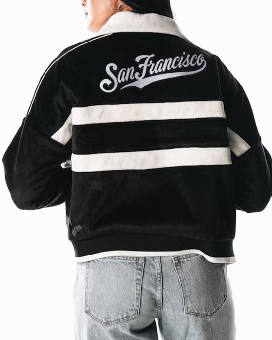 San Francisco Giants Black Corduroy Full-Zip Jacket