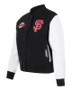 San Francisco Giants Game Day Classics Black Varsity Wool/Leather Jacket