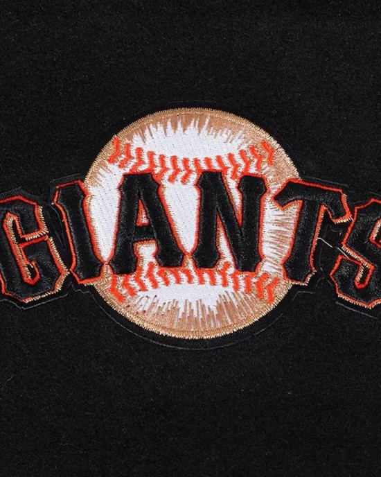 San Francisco Giants Game Day Classics Black Varsity Wool/Leather Jacket