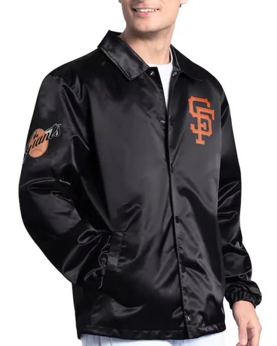 San Francisco Giants Point Man Coaches Black Jacket