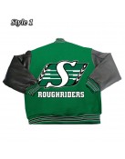 Saskatchewan Roughriders Varsity Wool and Leather Jacket