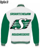 Saskatchewan Roughriders Varsity Wool and Leather Jacket