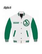 Saskatchewan Roughriders Varsity Wool and Leather Jacket