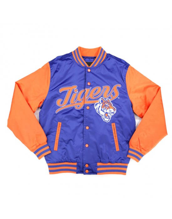 Savannah State Blue and Orange Baseball Jacket