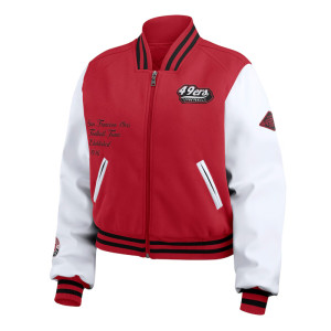 Scarlet/White San Francisco 49ers Varsity Full-Zip Jacket