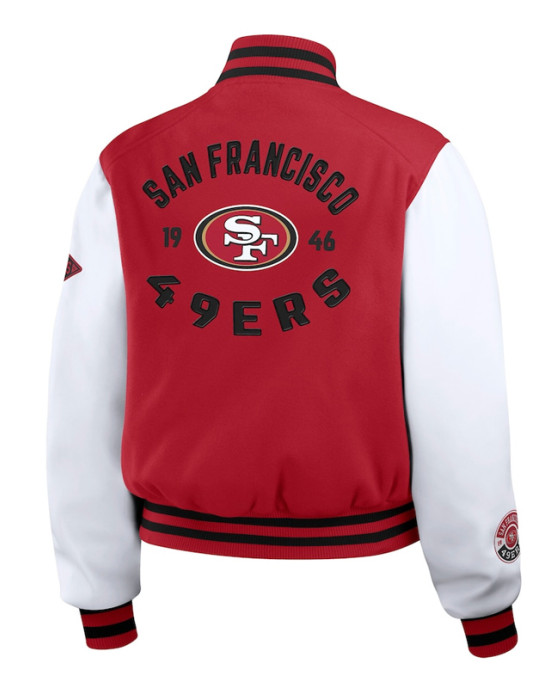 Scarlet/White San Francisco 49ers Varsity Full-Zip Jacket Scarlet/White San Francisco 49ers Varsity Full-Zip Jacket