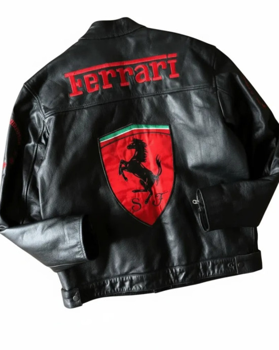 Schumacher Ferrari Black & Red Leather Jacket Schumacher Ferrari Black & Red Leather Jacket