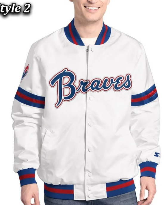 Scout Atlanta Braves Varsity Satin Jacket Scout Atlanta Braves Varsity Satin Jacket