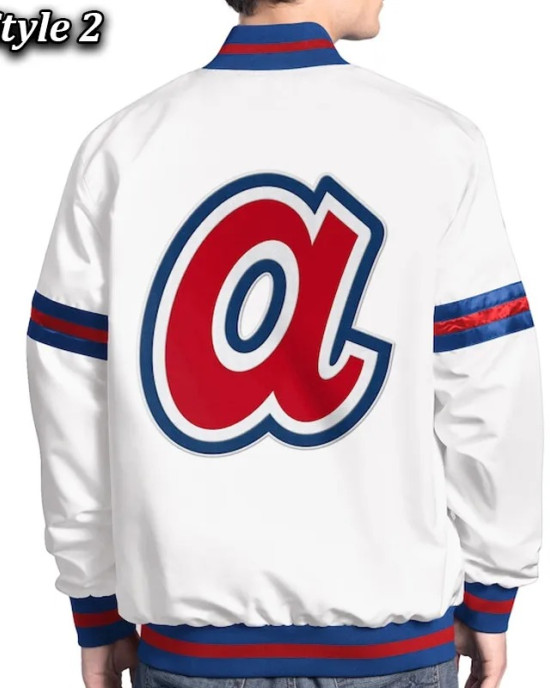Scout Atlanta Braves Varsity Satin Jacket Scout Atlanta Braves Varsity Satin Jacket