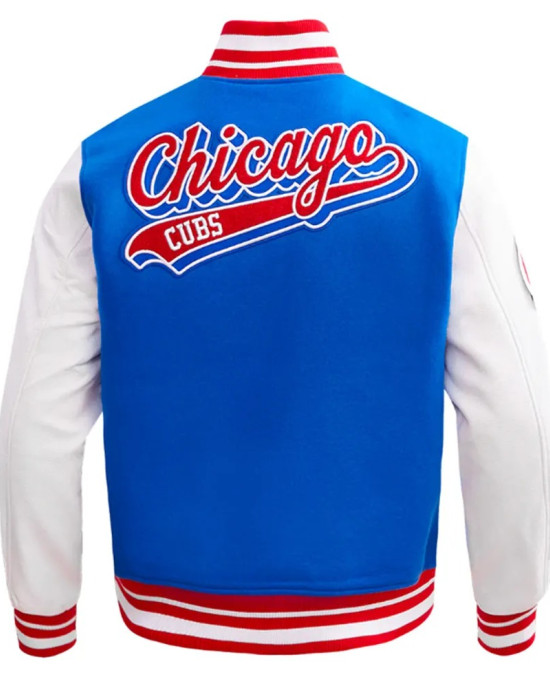Script Tail Chicago Cubs Classic Rib Varsity Jacket Script Tail Chicago Cubs Classic Rib Varsity Jacket