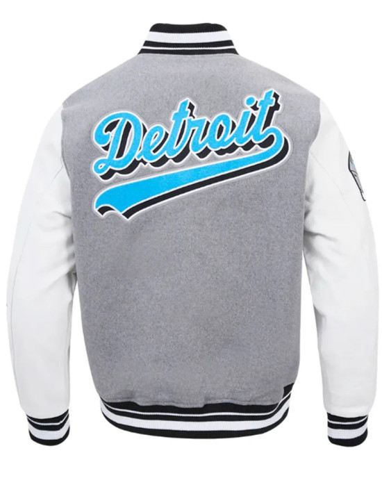 Script Tail Detroit Lions Classic Rib Varsity Jacket Script Tail Detroit Lions Classic Rib Varsity Jacket