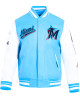 Script Tail Miami Marlins Classic Rib Varsity Jacket Script Tail Miami Marlins Classic Rib Varsity Jacket