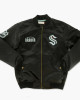 Seattle Kraken Team Leader Black Bomber Jacket