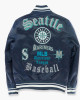 Seattle Mariners Olde Time Navy Satin Jacket