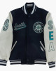 Seattle Mariners Script Tail Varsity Jacket Seattle Mariners Script Tail Varsity Jacket