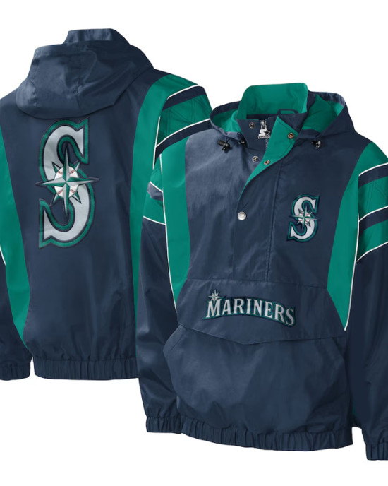 Seattle Mariners The Diamond Navy Satin Jacket