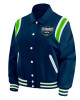 Seattle Seahawks Lightweight Navy Varsity Satin Jacket