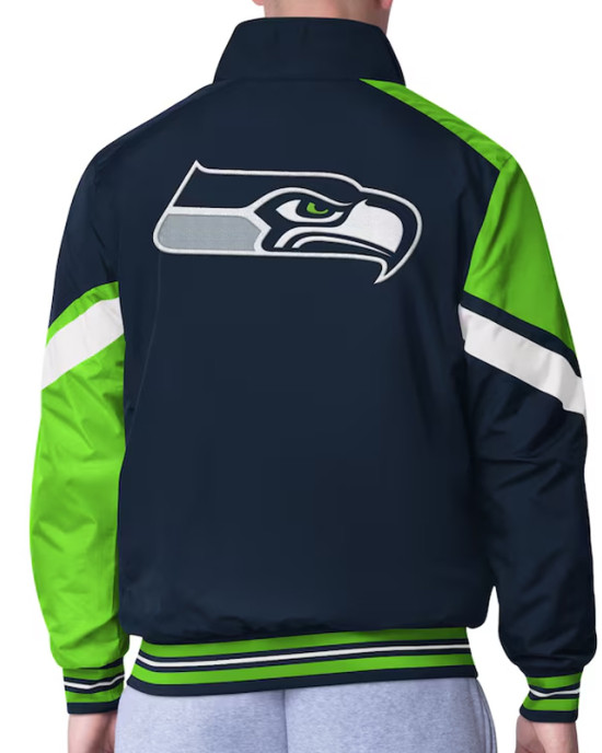 Seattle Seahawks Strong Arm Navy Full-Zip Jacket Seattle Seahawks Strong Arm Navy Full-Zip Jacket