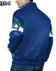 Seattle Seahawks Triple Option Varsity Satin Jacket