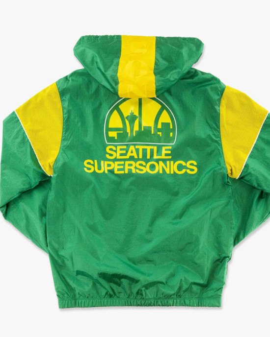 Seattle Supersonics 1979 Champions Anorak Half-Zip Green Jacket