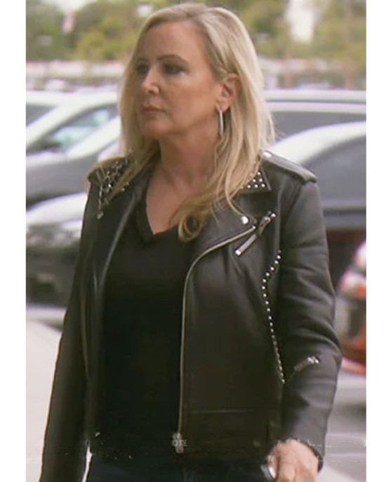Shannon Beador The Real Housewives of Orange County Studded Leather Jacket Shannon Beador The Real Housewives of Orange County Studded Leather Jacket