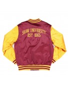 Shaw University Garnet and Gold Baseball Jacket
