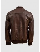 Sheep Leather Black  Bomber Jacket
