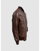 Sheep Leather Black  Bomber Jacket