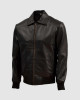 Sheep Leather Black Bomber Jacket Sheep Leather Black Bomber Jacket