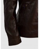 Sheep Leather Brown Biker Jacket
