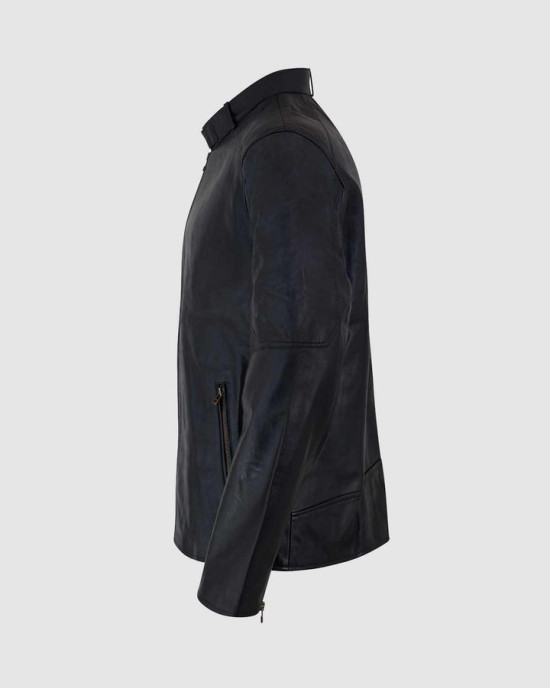 Sheep Leather Cafe Racer Jacket Sheep Leather Cafe Racer Jacket