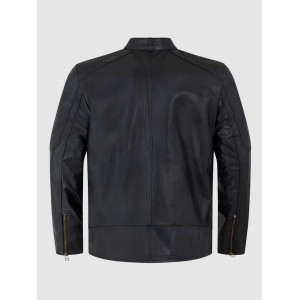 Sheep Leather Cafe Racer Jacket