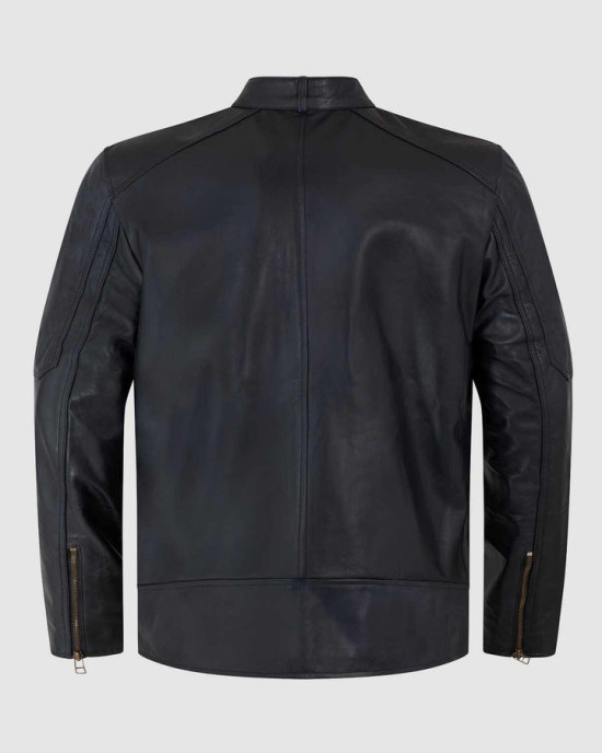 Sheep Leather Cafe Racer Jacket Sheep Leather Cafe Racer Jacket