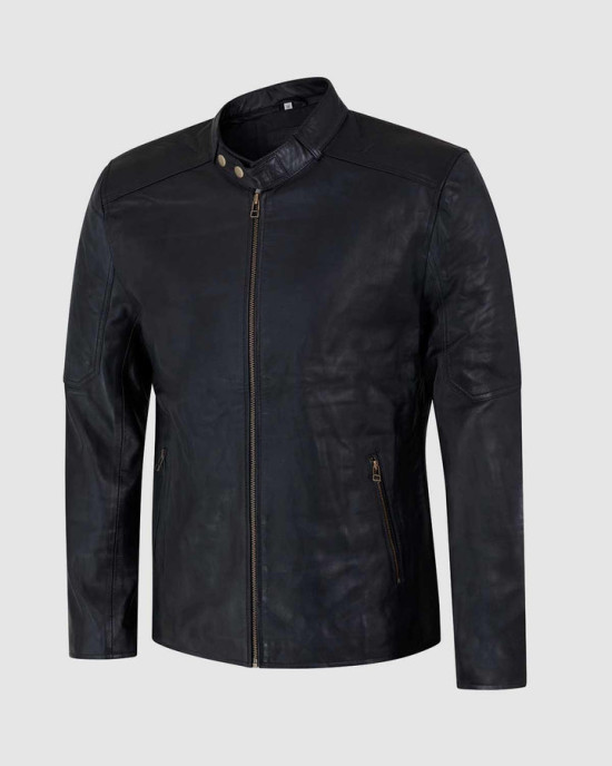Sheep Leather Cafe Racer Jacket Sheep Leather Cafe Racer Jacket