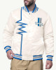 Shock Wave Detroit Lions Light Cream Satin Jacket