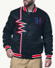 Shock Wave Houston Texans Navy Satin Jacket