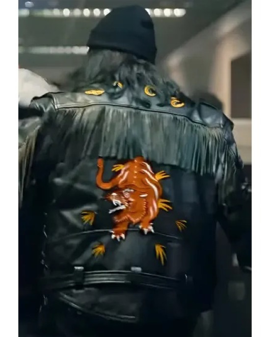 Sixty Minutes 2024 José Barros Black Real Leather Jacket