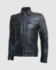Slim Fit Biker Black Leather Jacket Slim Fit Biker Black Leather Jacket