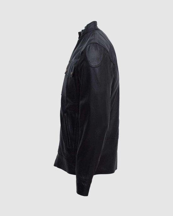 Soft Black Sheepskin Jacket for Men – Lightweight Soft Black Sheepskin Jacket for Men – Lightweight