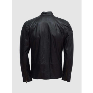 Soft Black Sheepskin Jacket for Men – Lightweight